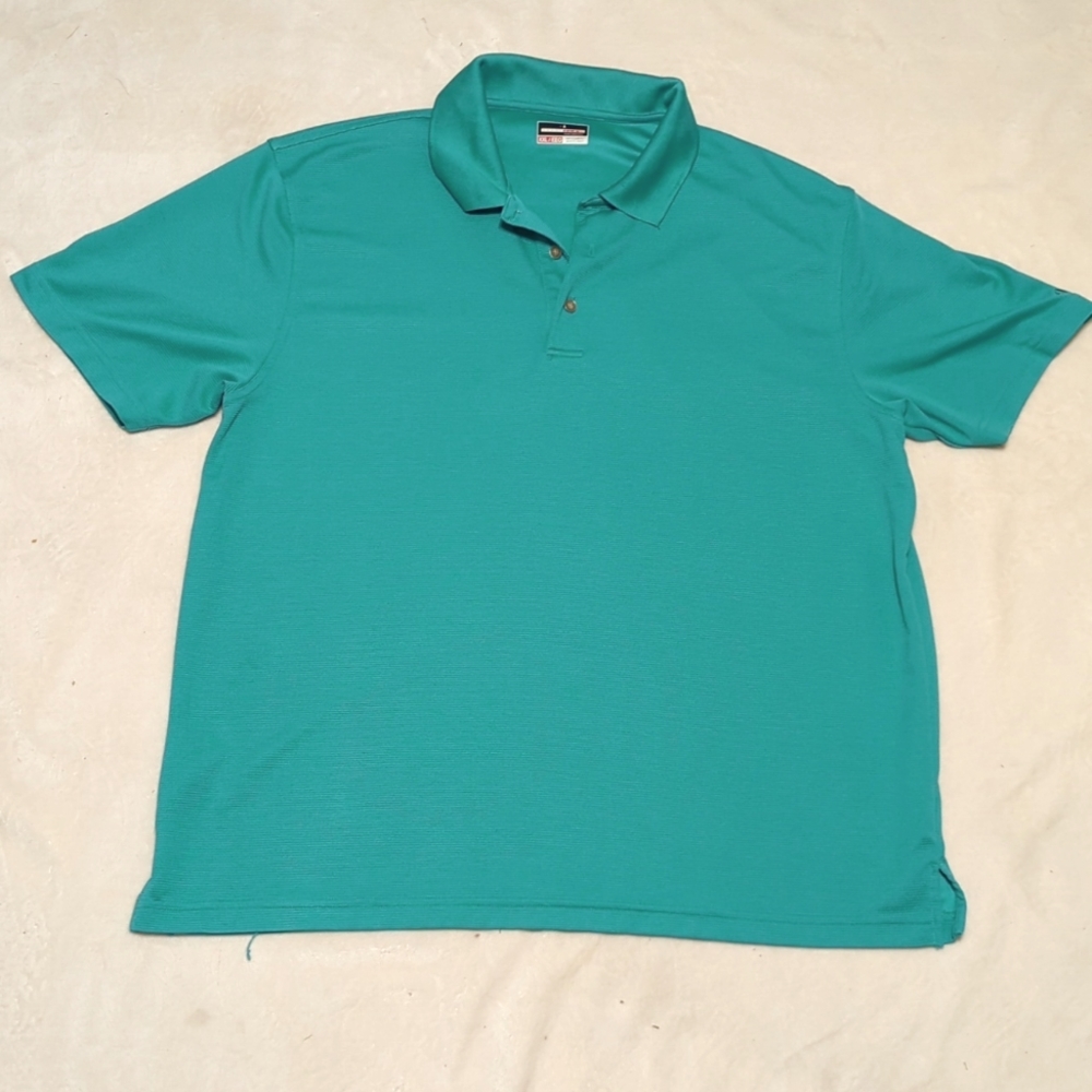 Grand Slam performance men's Turquoise polo shirt XXL